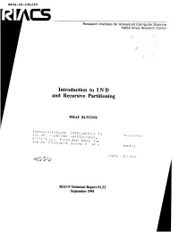 Introduction to I N D and Recursive Partitioning