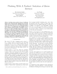 Phishing with a Darknet: Imitation of Onion Services