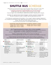 Shuttle Bus SCHEDULE