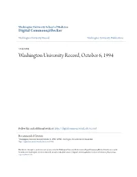 Washington University Record, October 6, 1994