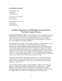 Zenimax Media Receives $300 Million Investment from Providence Equity Partners