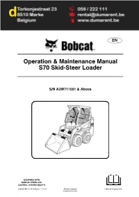 Bobcat S70 Operator Manual