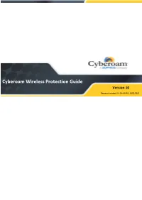 Cyberoam Wireless Protection Guide Version 10 Document Version 1.0 – 10.6.6.042 - 24/11/2017
