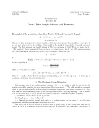 Economics 536 Lecture 21 Counts, Tobit, Sample Selection, and Truncation