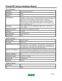 Primepcr™Assay Validation Report