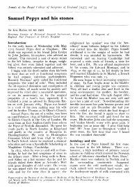 Samuel Pepys and His Stones