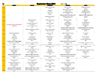 September Menu 2021