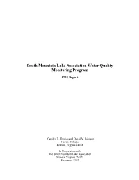 Smith Mountain Lake Association Water Quality Monitoring Program