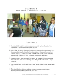 Standard 8 Professional and Public Service