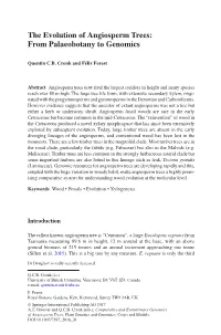 The Evolution of Angiosperm Trees: from Palaeobotany to Genomics