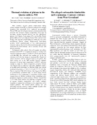 Thermal Evolution of Plutons in the Questa Caldera, NM the Alleged