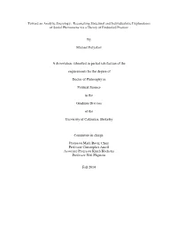 Toward an Analytic Sociology: Reconciling Structural and Individualistic Explanations of Social Phenomena Via a Theory of Embodied Practice