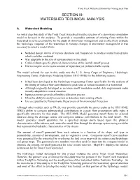 Watershed Technical Analysis