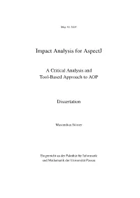 Impact Analysis for Aspectj