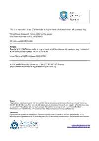 Criteria for a Ring to Have a Left Noetherian Left Quotient Ring