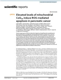 Elevated Levels of Mitochondrial Coq10 Induce ROS-Mediated