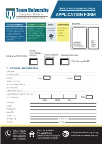 General Application Form