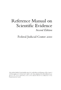 Reference Manual on Scientific Evidence