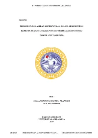 Skripsi Perlindungan Aliran Kepercayaan Dalam