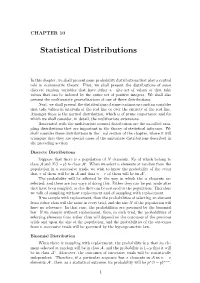 Statistical Distributions