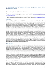 A Modelling Tool to Inform City Scale Integrated Water Cycle Management Plans