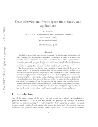 Scale Relativity and Fractal Space-Time: Theory and Applications