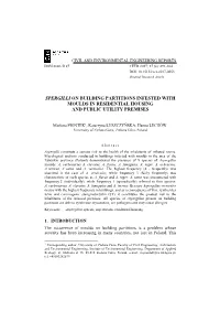 Spergilli on Building Partitions Infested with Moulds in Residential Housing and Public Utility Premises