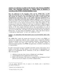 Analysis of Criticisms Levelled at the Friends of The