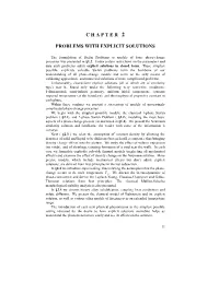Chapter 2 Problems with Explicit Solutions