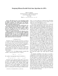 Designing Efficient Parallel Prefix Sum Algorithms for Gpus