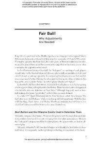Fair Ball! Why Adjustments Are Needed