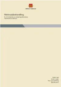 Merknadsbehandling Rv