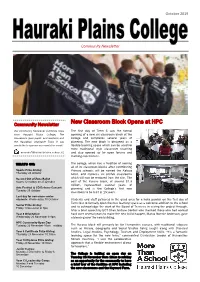 New Classroom Block Opens at HPC