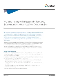 RFC 6349 Testing with Truespeed™ from JDSU—Experience Your