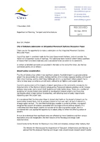 Submission on Integrated Movement Systems Discussion Paper