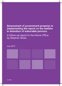 The Follow up Report to the Home Office from Stephen Shaw
