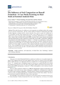 The Influence of Soil Compaction on Runoff Formation. a Case Study