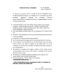 21/08/2020 in Reference to Point 6 of the Circular No 31237-315
