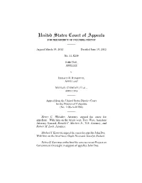 Doe V. Rumsfeld, 800 F