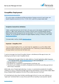 Groupwise Deployment