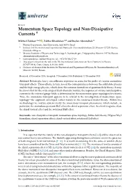 Momentum Space Topology and Non-Dissipative Currents †