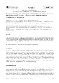 Notoraja Martinezi Sp. Nov., a New Species of Deepwater Skate and The