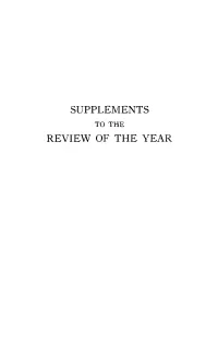 Supplements Review of the Year