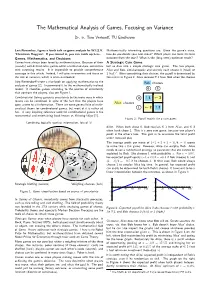 The Mathematical Analysis of Games, Focusing on Variance