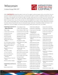 Wisconsin Contract User List 2016-2017