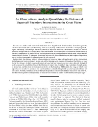 An Observational Analysis Quantifying the Distance of Supercell-Boundary Interactions in the Great Plains