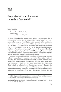 Beginning with an Exchange Or with a Command?
