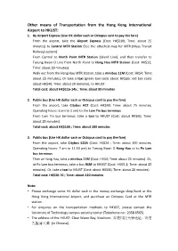 Other Means of Transportation from the Airport to HKUST.Pdf