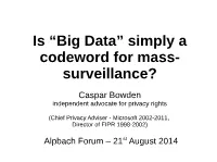 Surveillance?