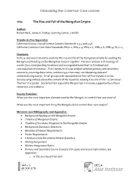 The Rise and Fall of the Mongolian Empire